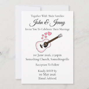 Musiciens de Faire-part de mariage de guitare acou