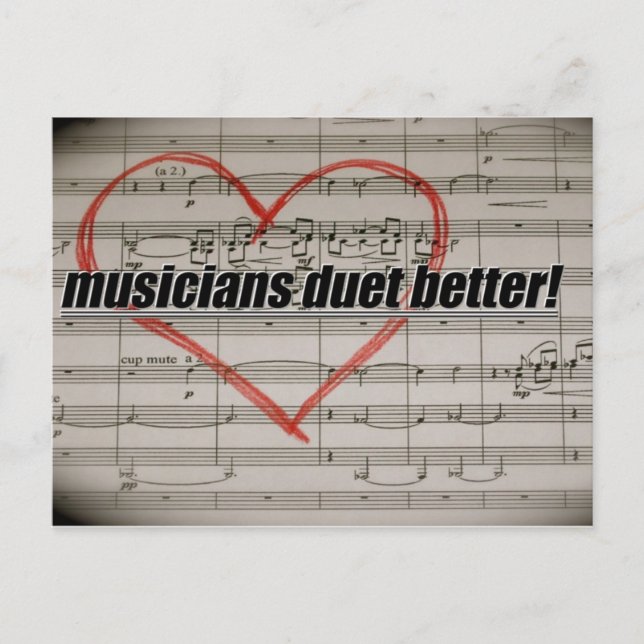 Musiciens Duet Meilleure carte postale (Devant)