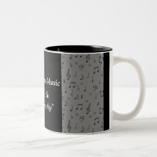 MusicNoteMug-fertigen Sie jede mögliche Farbe Zweifarbige Tasse