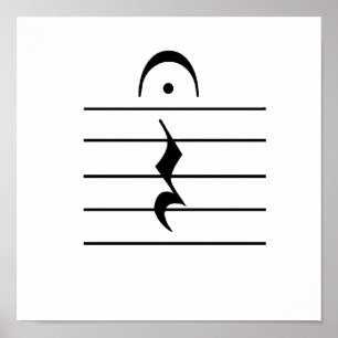 Musik-Anmerkungs-Erholungs-freier Raum Poster