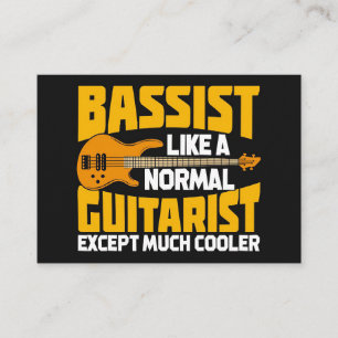Musik Art Bassist wie ein normaler Gitarrist Visitenkarte