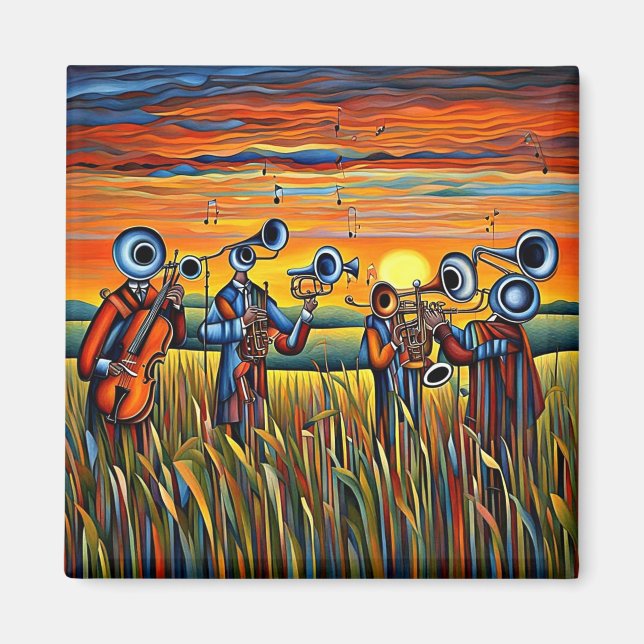 Musik auf der Wiese 1 Magnet (Vorne)