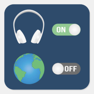 Musik aus aller Welt Quadratischer Aufkleber