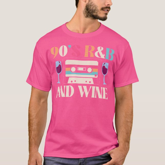 Musik aus den 90er Jahren und Wein T-Shirt (Vorderseite)