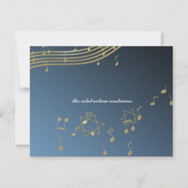 Musik Bar Mitzvah/Empfang-Karte Einladung (Vorderseite)