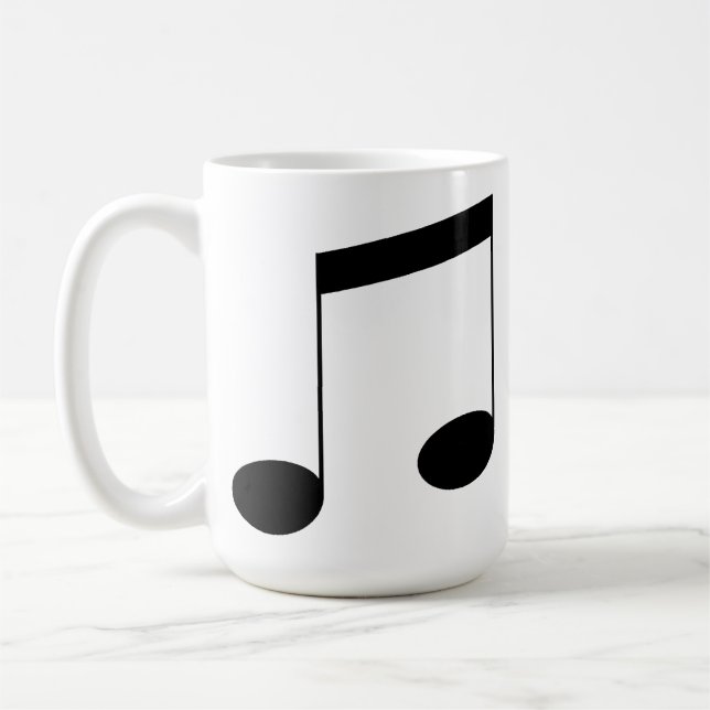 Musik-Beam-Note, Kaffeetasse (Links)