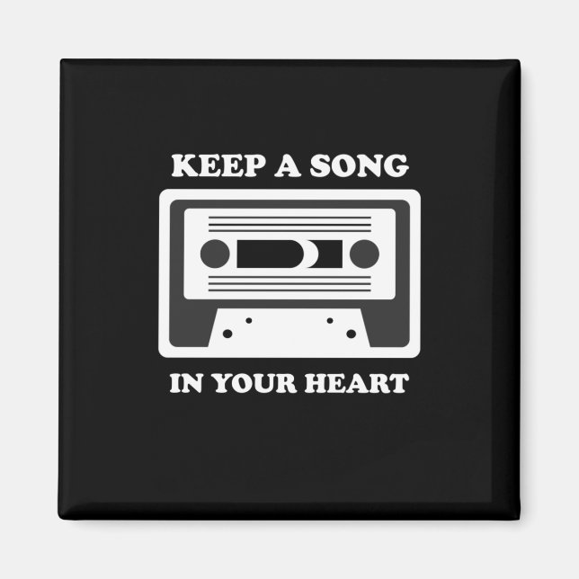 Musik Behalte ein Lied im Herzen Magnet (Vorne)