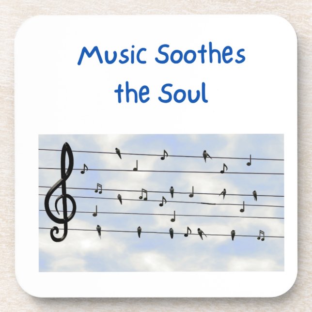 Musik beruhigt das Soul Getränkeuntersetzer (Vorderseite)