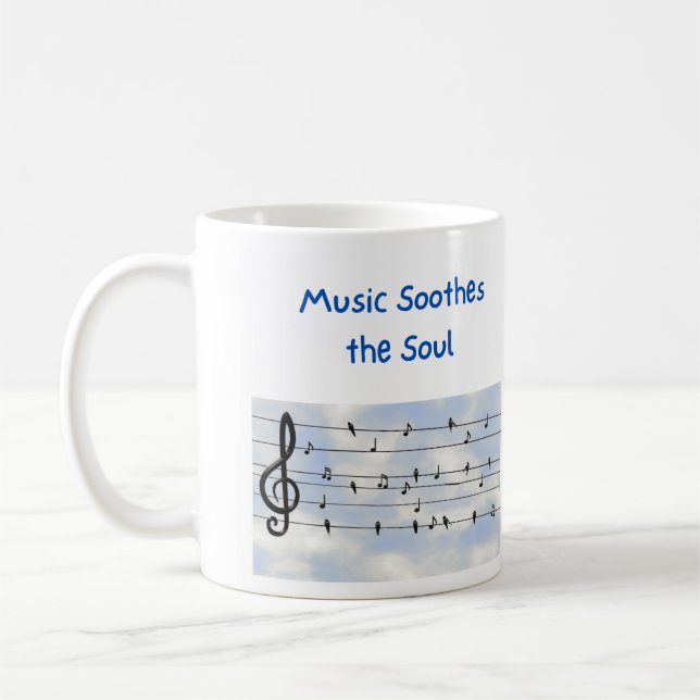 Musik beruhigt das Soul Kaffeetasse (Links)