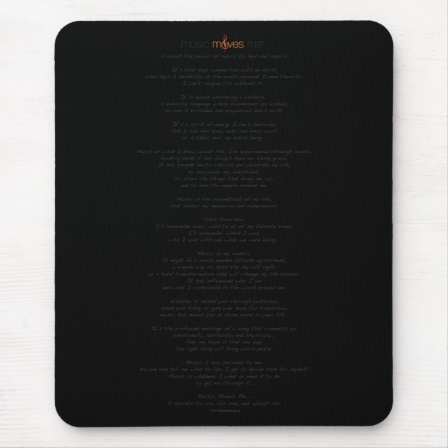 Musik bewegt Me™ Manifest Mousepad (Vorne)