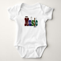 Musik-Bild-Logo mit Instrumenten,