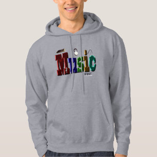 Musik-Bild-Logo mit Instrumenten, Hoodie
