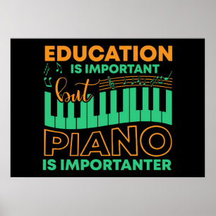 Musik Bildung und Klavier Poster