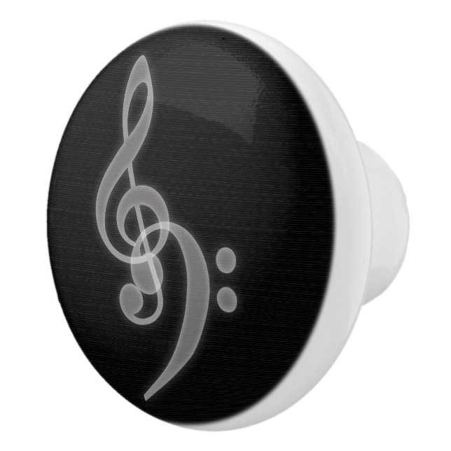Musik - Blässe und Bass Clef Knob Keramikknauf (Rechts)