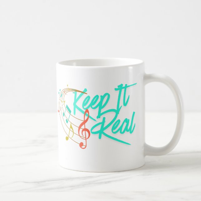 Musik - Bleib Real  Kaffeetasse (Rechts)