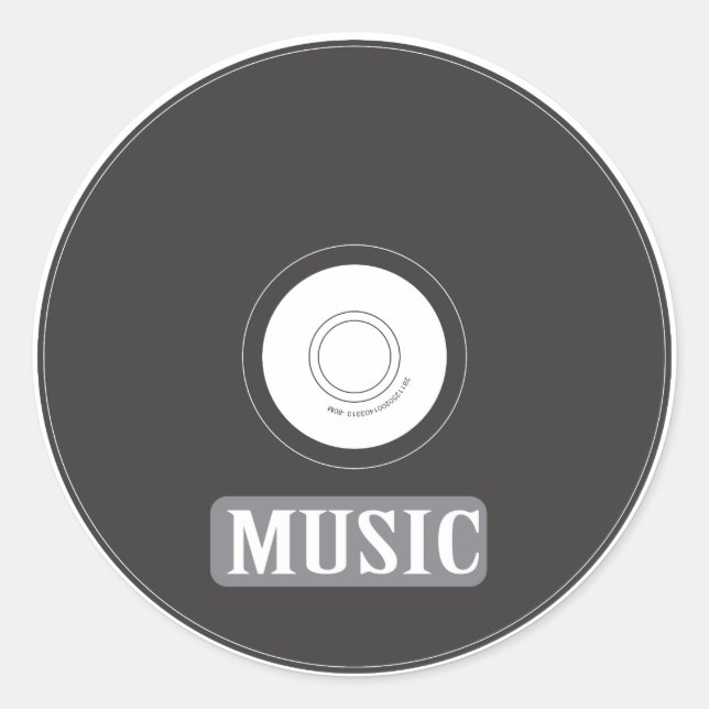 Musik-CD Runder Aufkleber (Vorderseite)