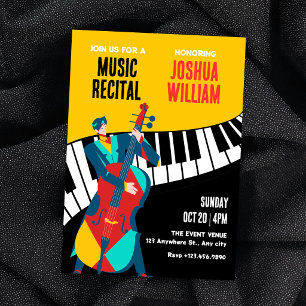 Musik Cello Kunst Rezital Einladung