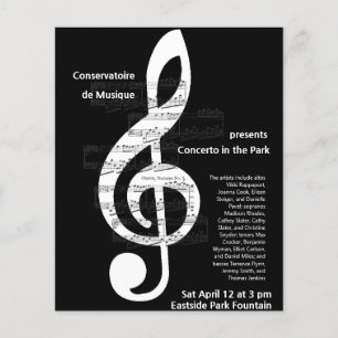 Musik-Chor-Konzert Violinschlüssel Werbeplakat Flyer