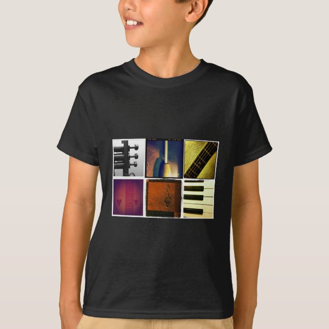 Musik-Collage T-Shirt (Vorderseite)