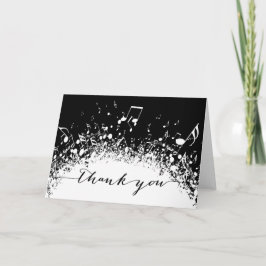 Musik dankt Ihnen Schwarz-Weiß-Explosion Dankeskarte