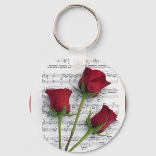 Musik der Rosen Schlüsselanhänger