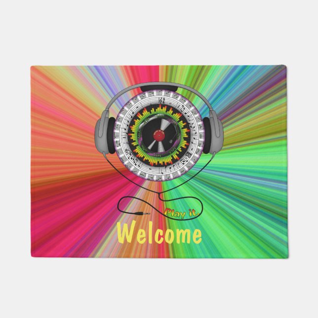 Musik des Lebens vor der Tür Fußmatte (Vorderseite)