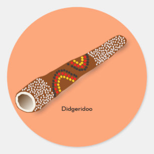 MUSIK: Didgeridoo Runder Aufkleber