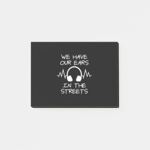 Musik, die wir auf den Straßen haben Post-it Klebezettel