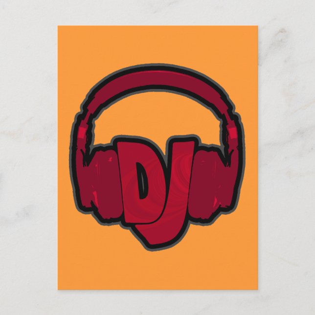 Musik-DJ-Kopfhörer Postkarte (Vorderseite)