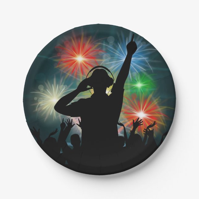 Musik DJ-PapierTeller Pappteller (Vorderseite)