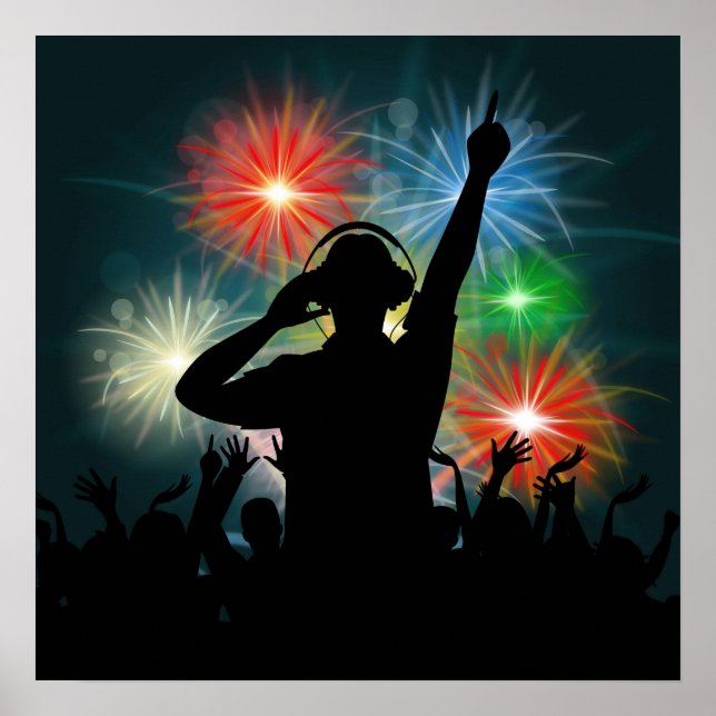 Musik-DJ-Poster Poster (Vorne)