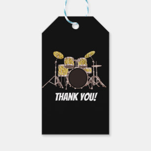 Musik, Drum-Set, vielen Dank für das Geschenketik Geschenkanhänger
