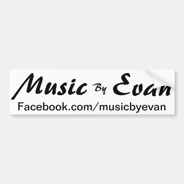 Musik durch Evan-Autoaufkleber Facebook Autoaufkleber (Vorne)