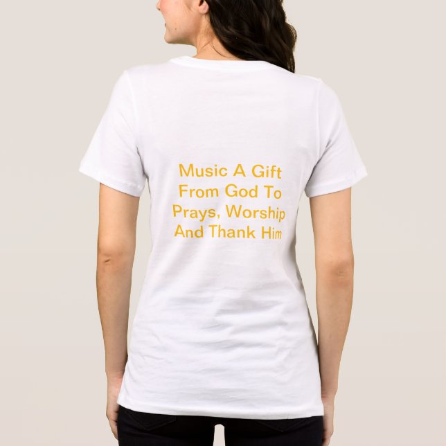 Musik Ein Geschenk von Gott Prays, Anbetung und da Tri-Blend Shirt (Rückseite)