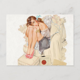 Musik Fan Pin Up Postkarte