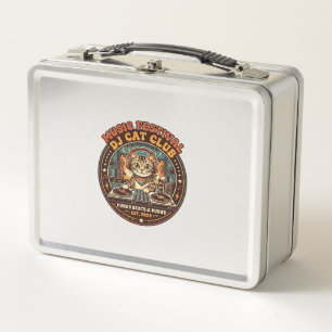 Musik Festival DJ Cat Cat Liebhaber Geschenk - Mus Metall Brotdose