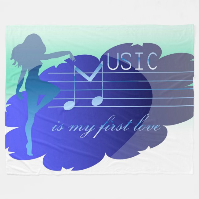 Musik Fleecedecke (Vorderseite (Horizontal))