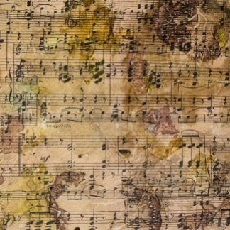 Musik Floral Grunge Decoupage Botanisch Seidenpapier