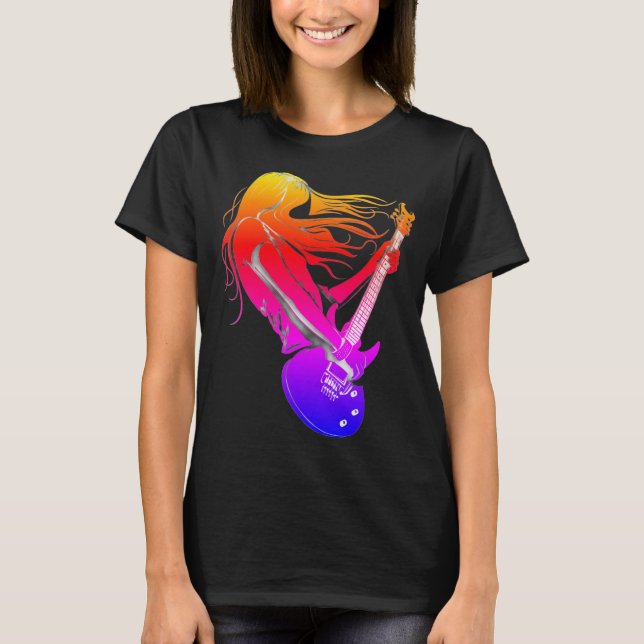 Musik Frauen tshirts Jazz Gitarrenspieler Messass (Vorderseite)