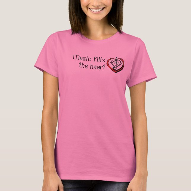 Musik füllt den Herz T - Shirt (Frauen) (Vorderseite)