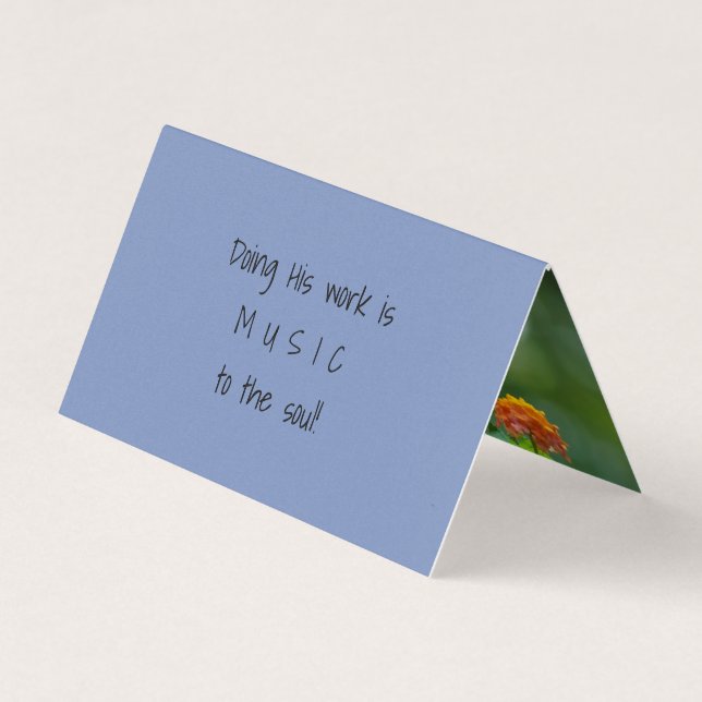 Musik für das Soul Visitenkarten (Vorderseite)