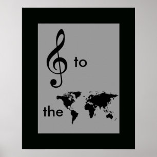 Musik für die Welt, dreieckige Kluft Poster