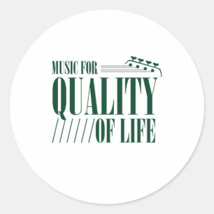 Musik für Lebensqualität Runder Aufkleber