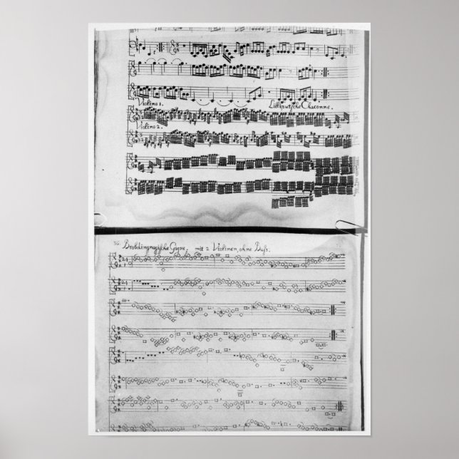Musik für Telemann's Suite für zwei Poster (Vorne)