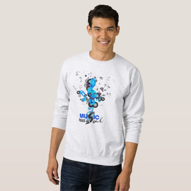 Musik Füttre mein Soul | Männerpullover Sweatshirt (Vorne ganz)