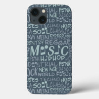 Musik Genres Word Collage Hüllen