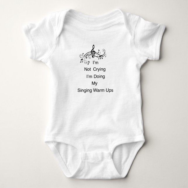 Musik-Gesang-Baby-Jersey-Bodysuit Baby Strampler (Vorderseite)