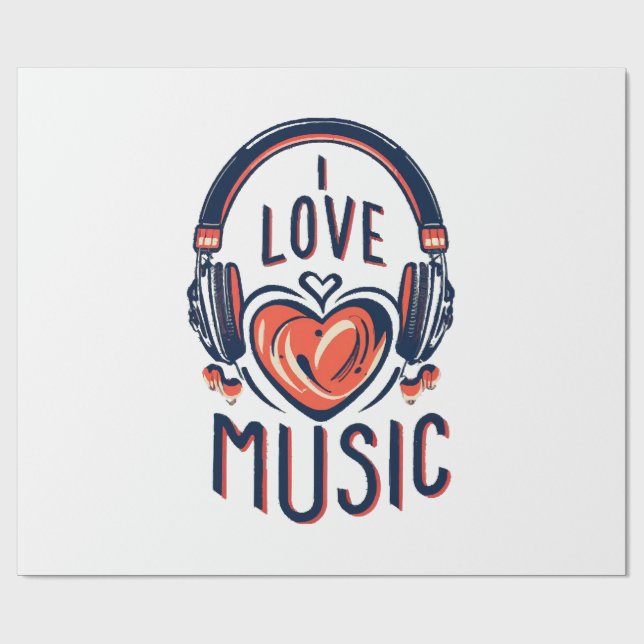 Musik Geschenkpapier (Flach)