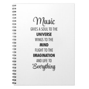 Musik gibt dem Universum ein Soul Notizblock