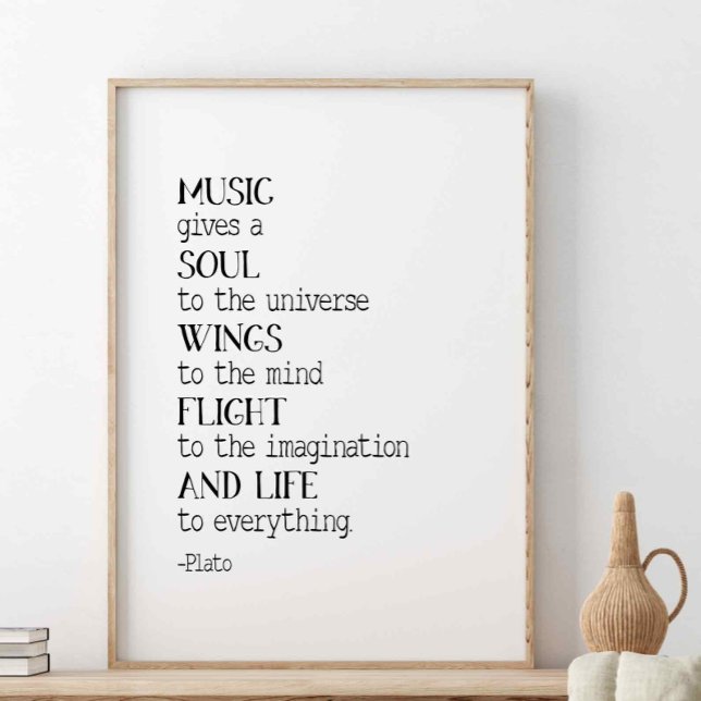 Musik gibt dem Universum ein Soul, Plato Zitat Poster (Von Creator hochgeladen)